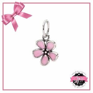 Pink Flower Charm, Primrose Dangle Charm